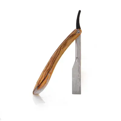 olive wood straight razor