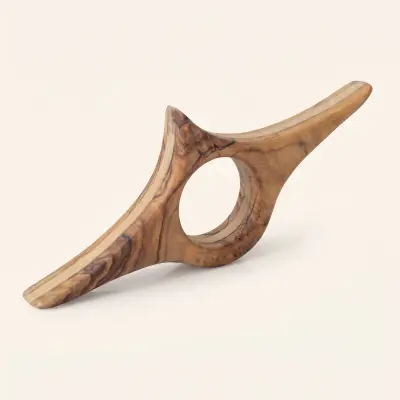 olive wood wooden thumb book holder