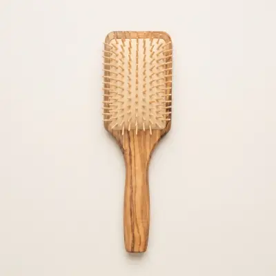 olive wood hair brush