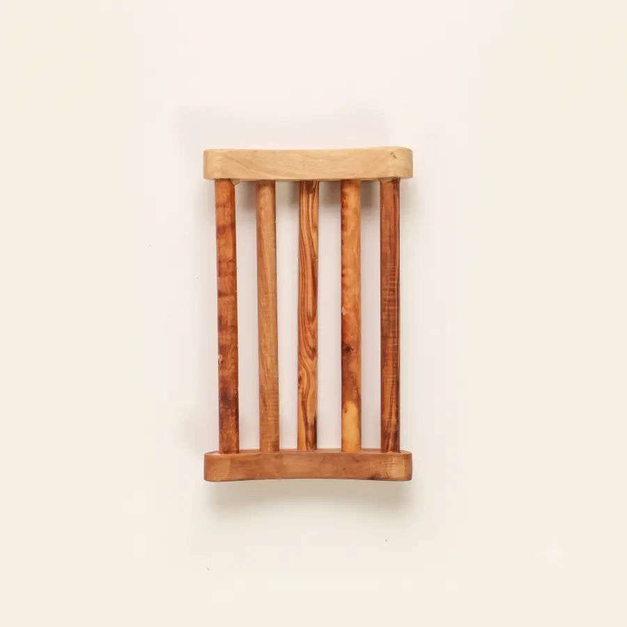 olive wood bar soap dish