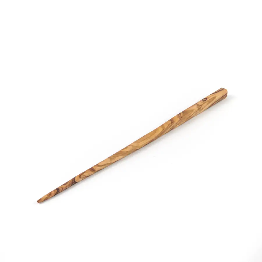olive wood straight hair pin