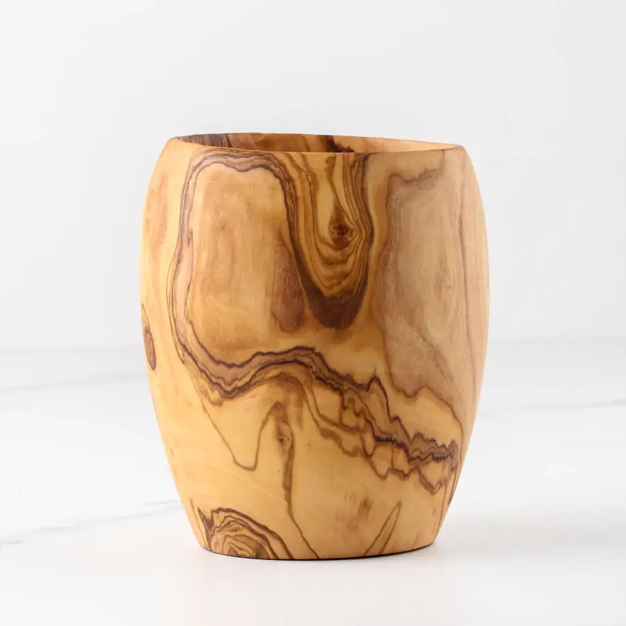 olive wood medium drinking cup