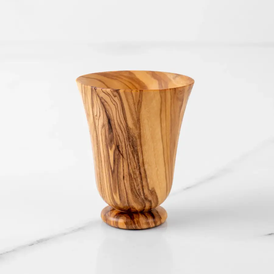 olive wood shot glass