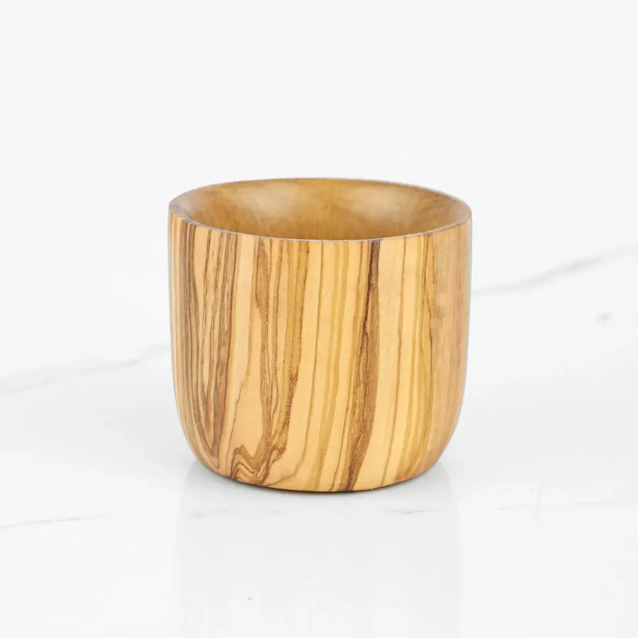 olive wood coffee cup