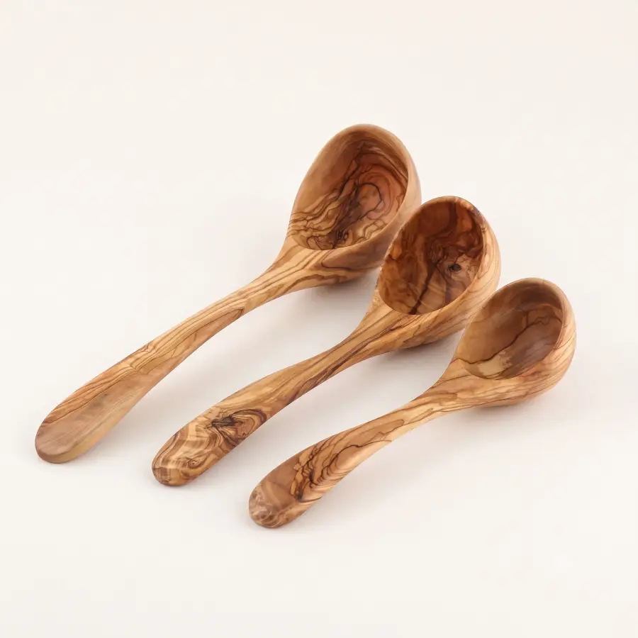 olive wood soup ladle