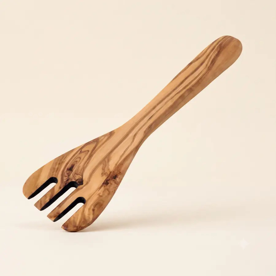 olive wood salad fork