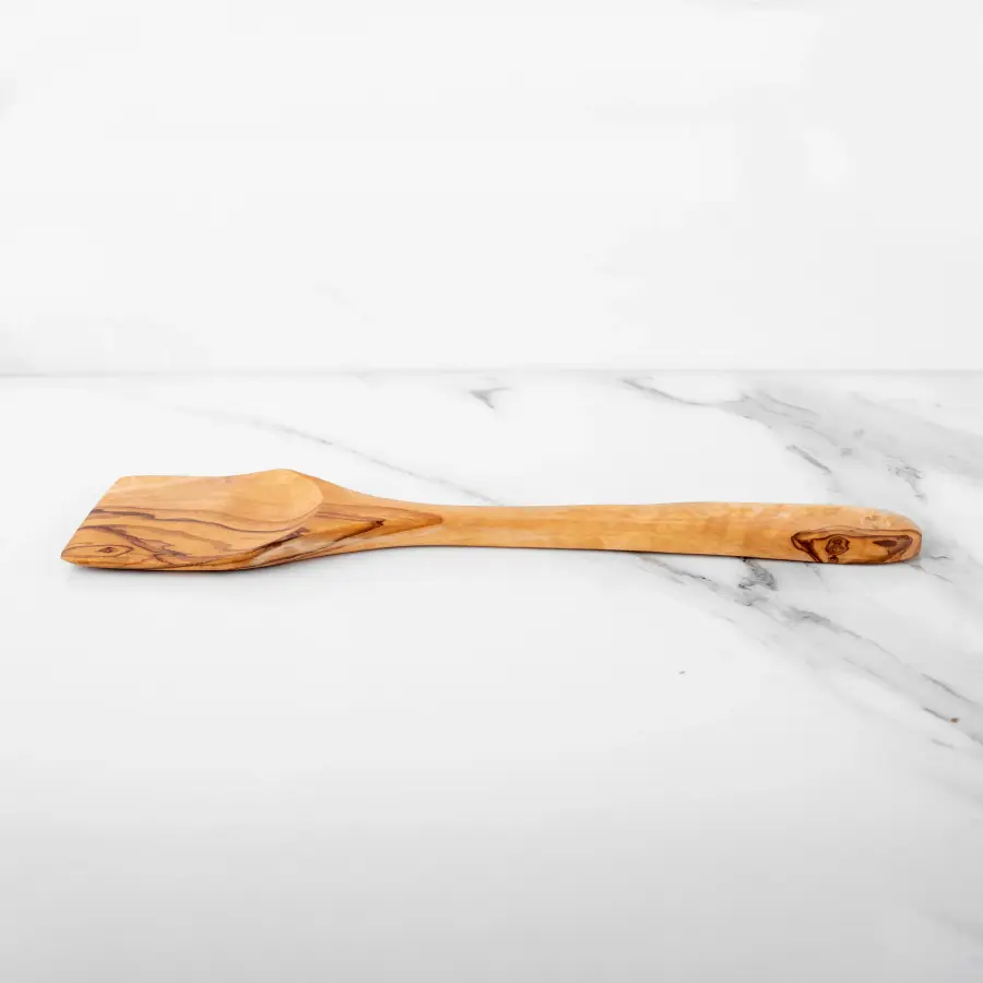 olive wood rectangular spatula