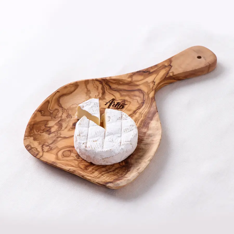 olive wood serving board with handle