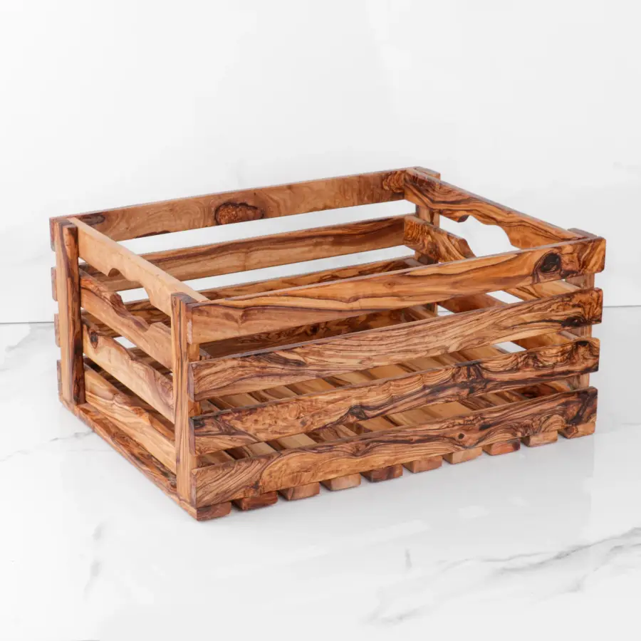 olive wood fruit wooden box