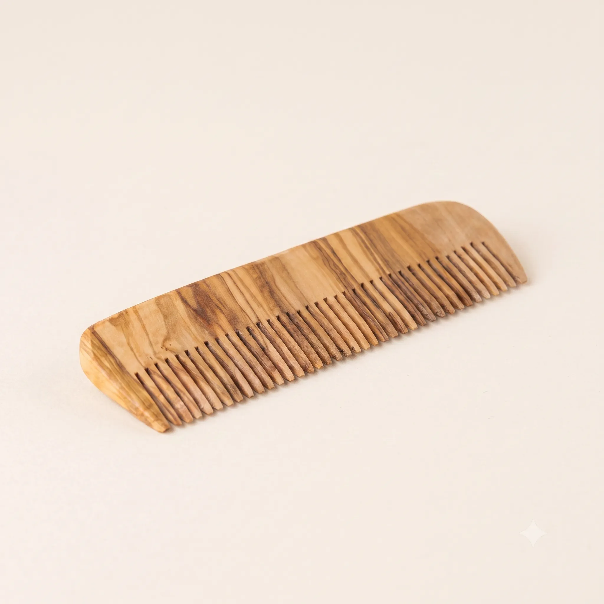 olive wood regular shape hair comb