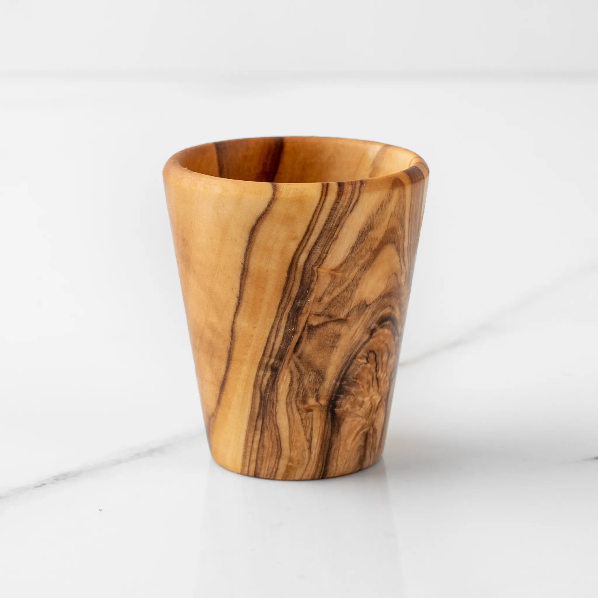 olive wood shot glass
