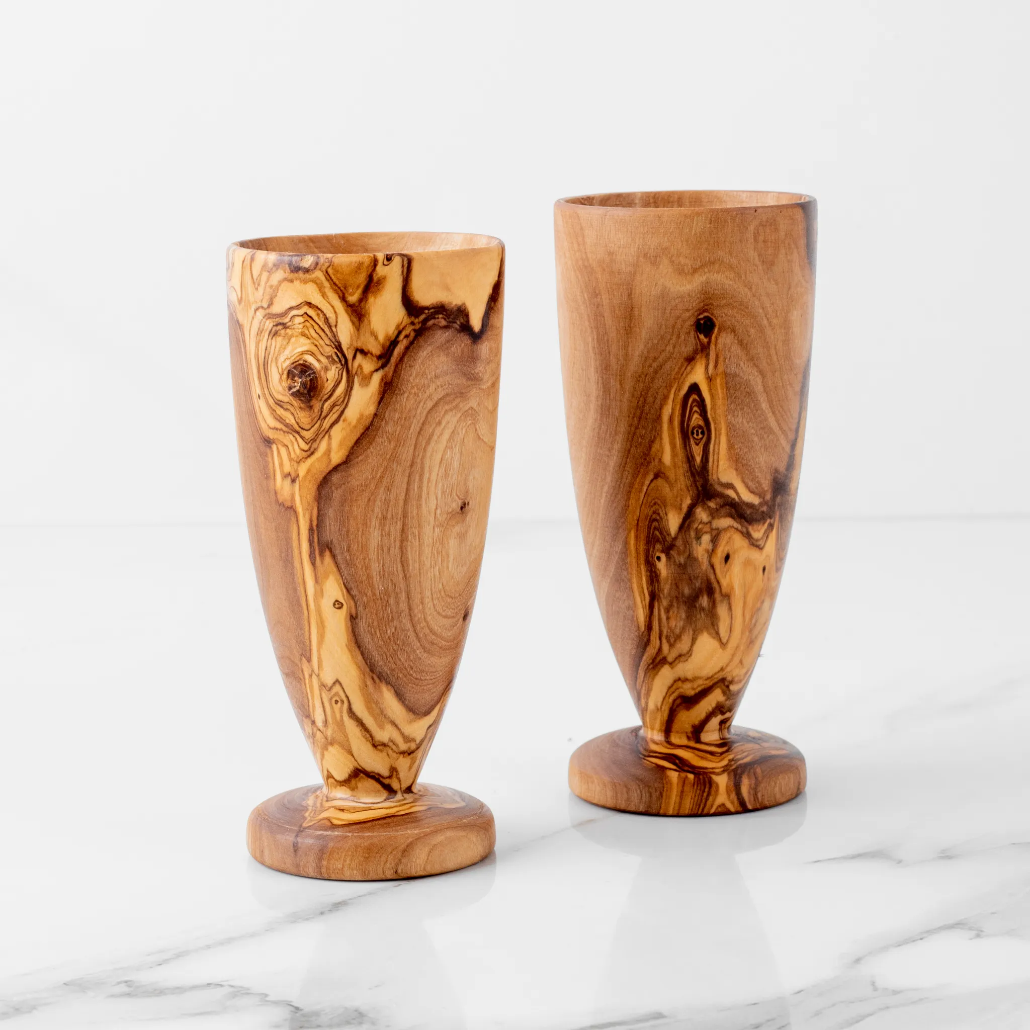 olive wood juice drinking cup