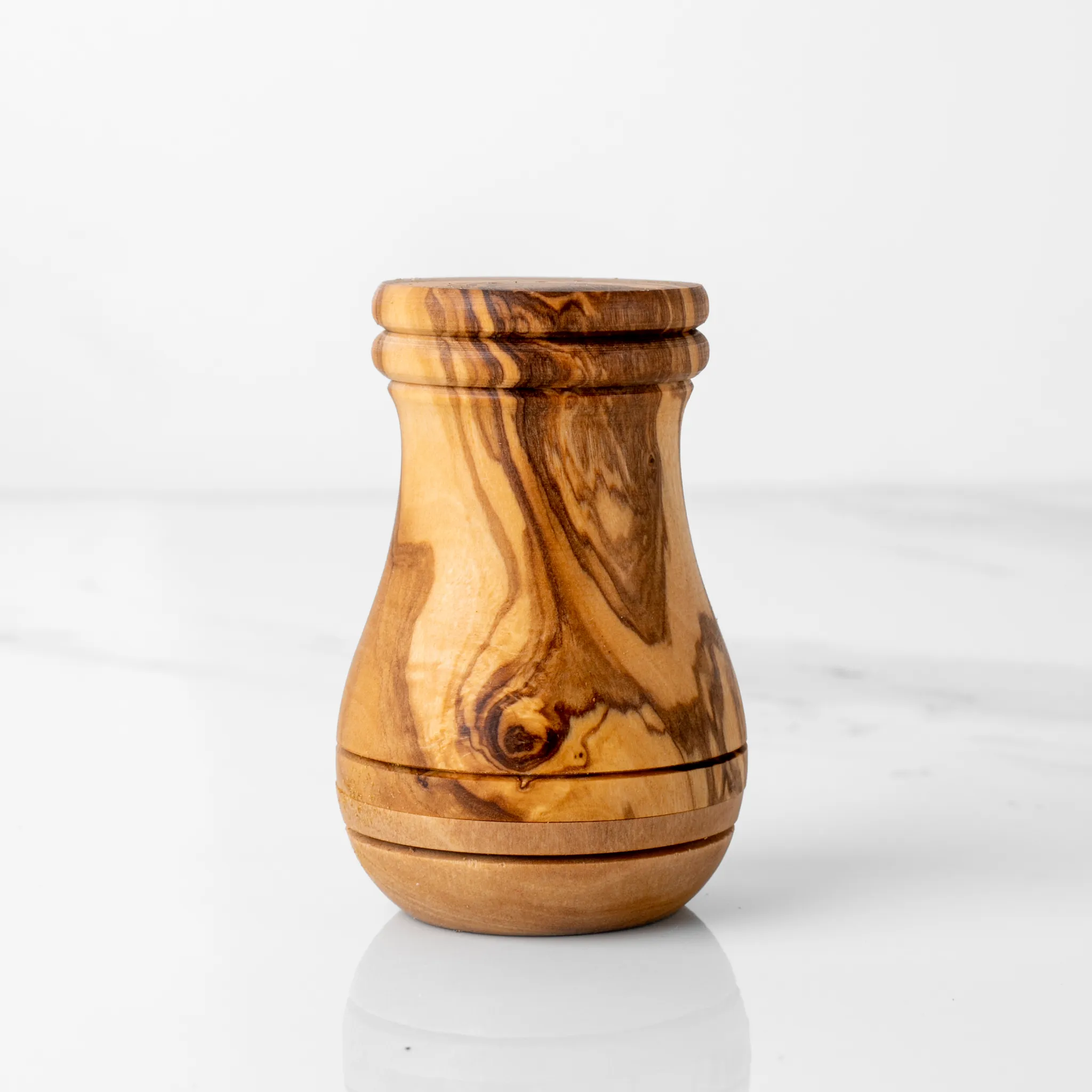 olive wood salt and pepper shakers