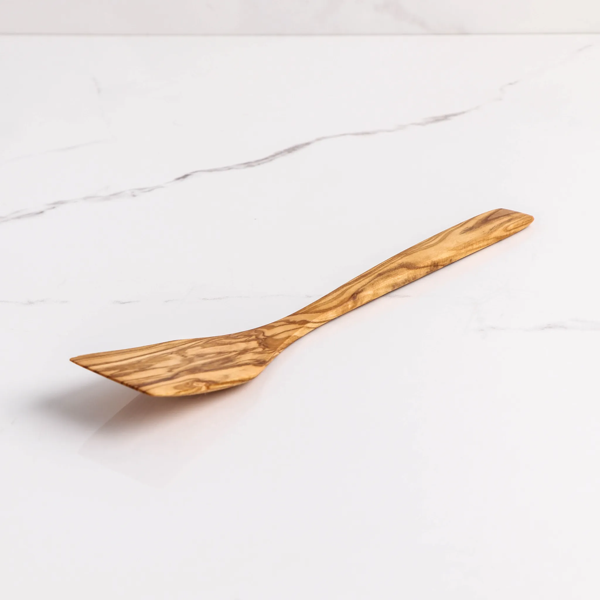olive wood curved turner spatula