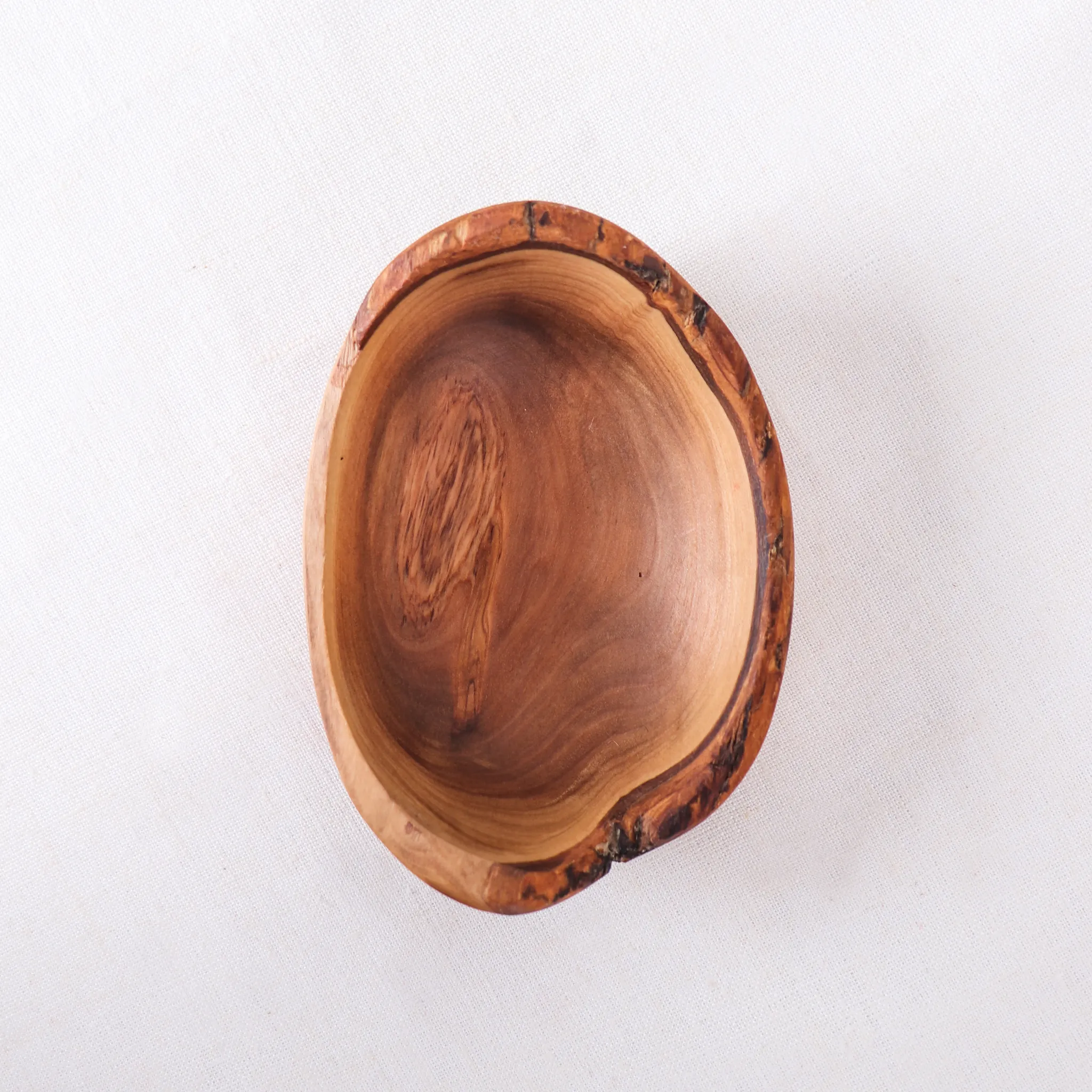 olive wood irregular shape rustic bowl