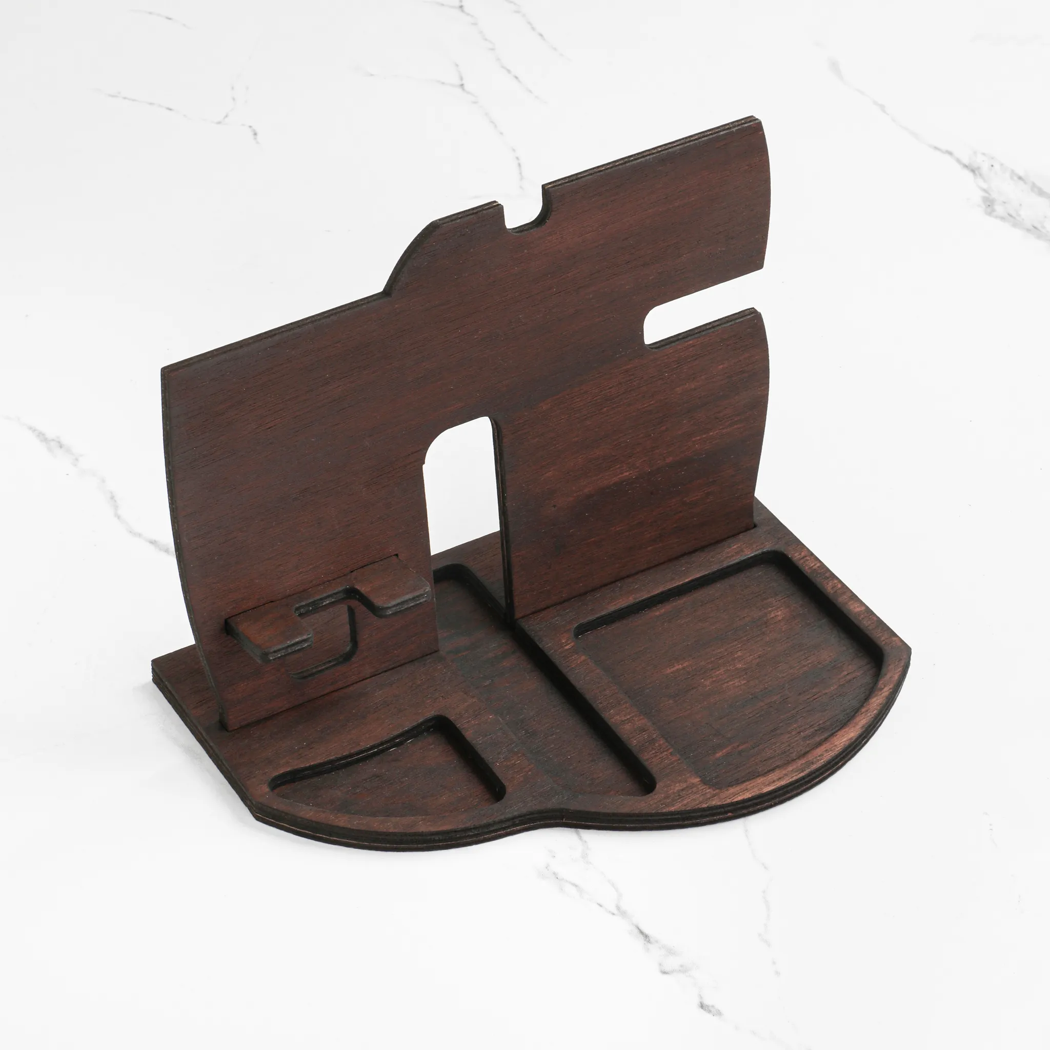 olive wood wooden docking station