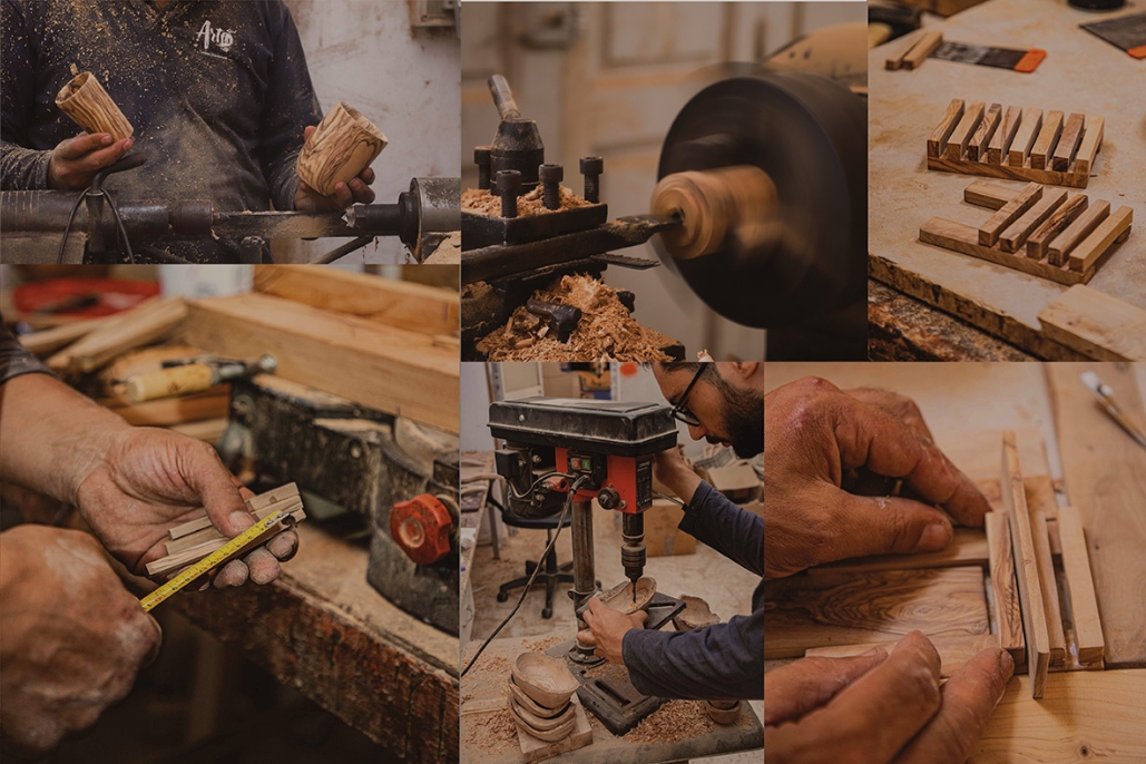 The ArtisRaw olive wood workshop in Sfax, Tunisia
